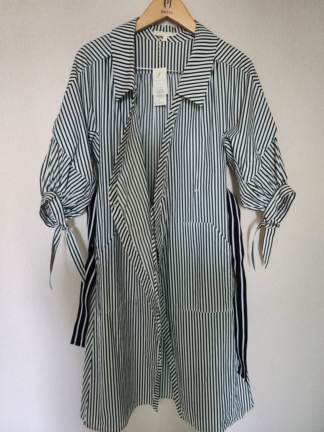 마쥬 (새상품)스트라이프 셔츠 원피스 상품이미지2