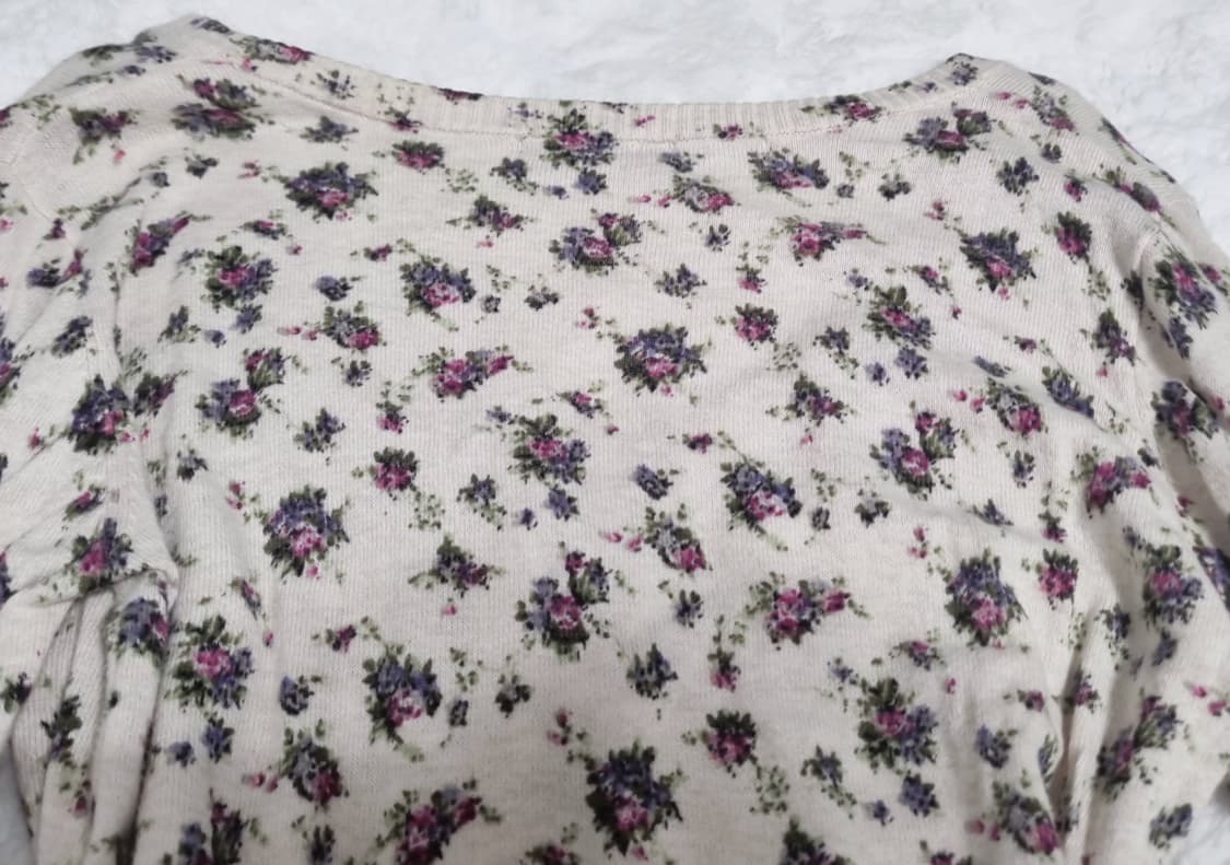 일본 빈티지 일브 플로럴 가디건 모리걸 상품이미지4