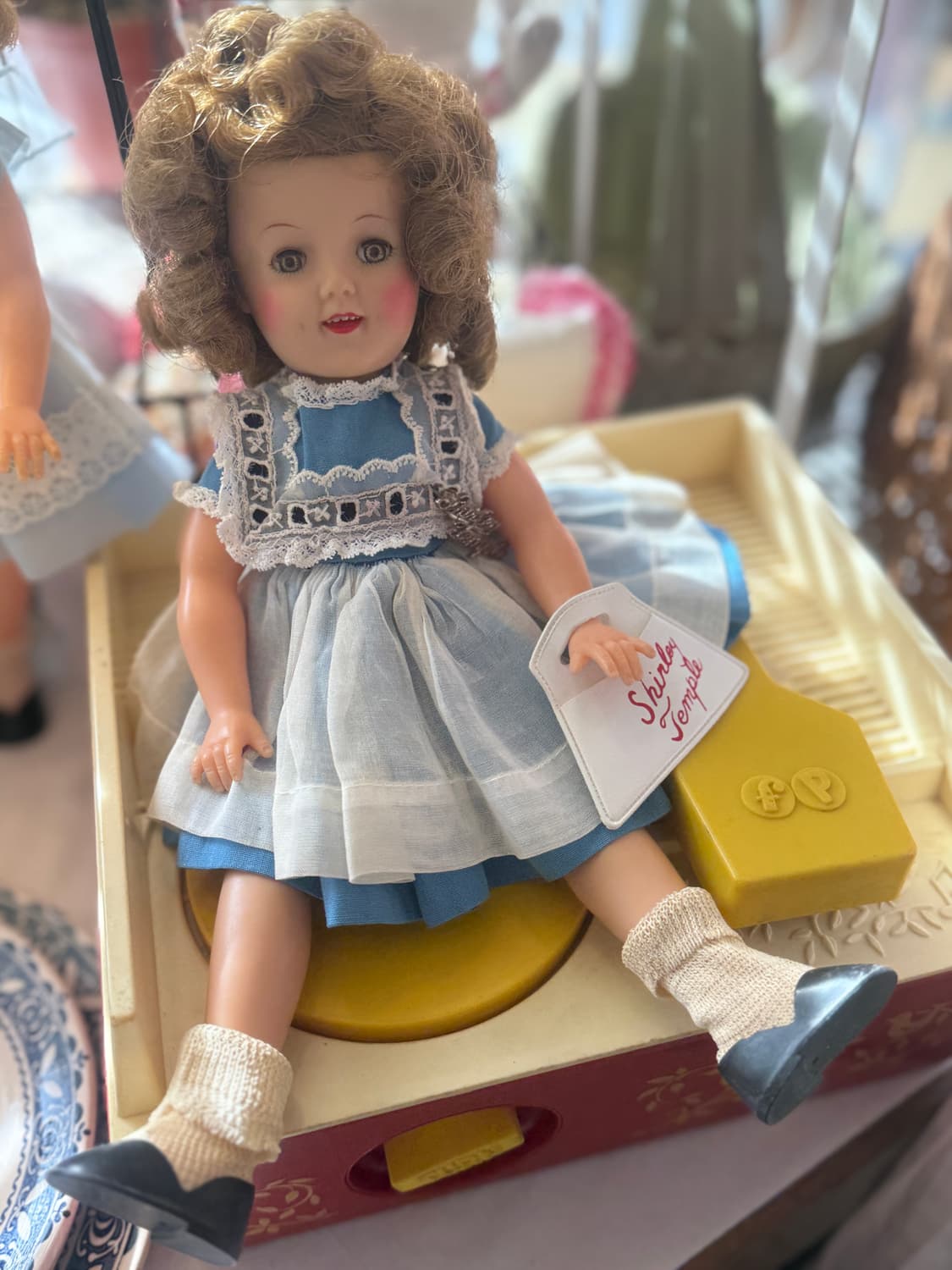 1930 셜리템플 미국빈티지 인형/블루원피스 상품이미지2