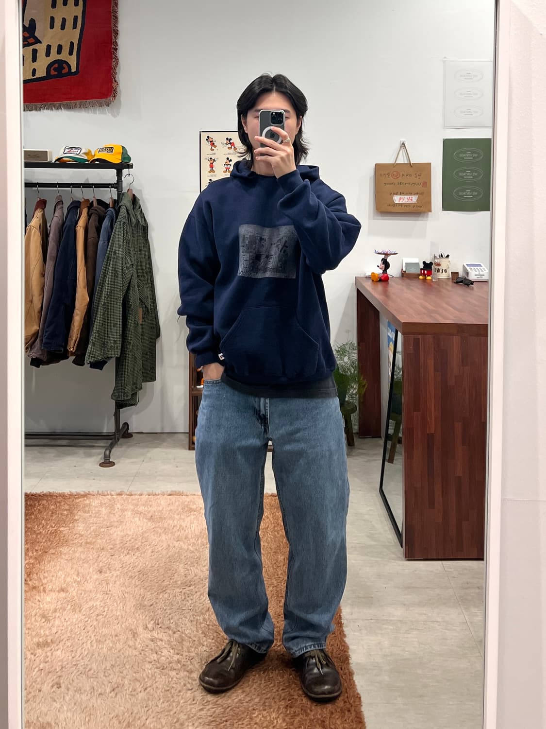 90-00s Russell 러셀 빈티지 스웻 후드 상품이미지2