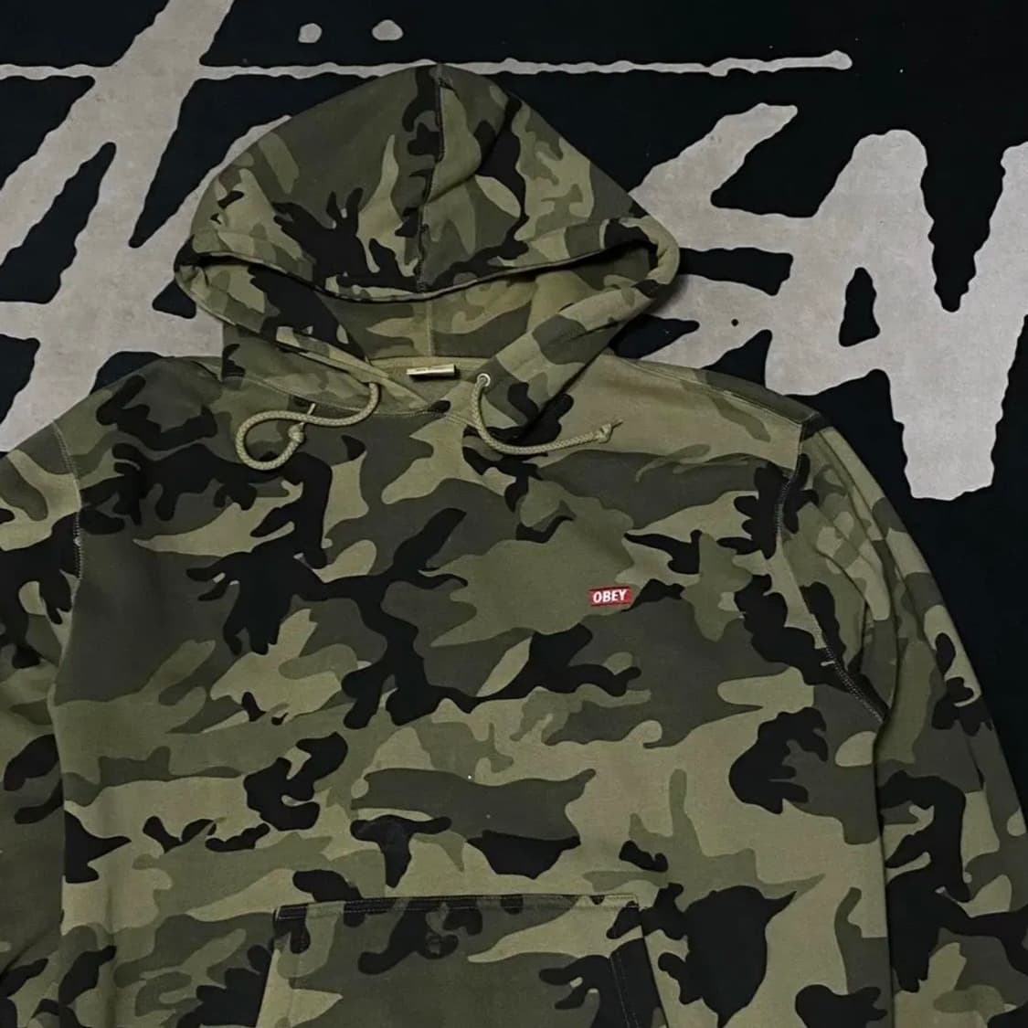 오베이 카모플라쥬 밀리터리 기모 후드티 M 상품이미지1