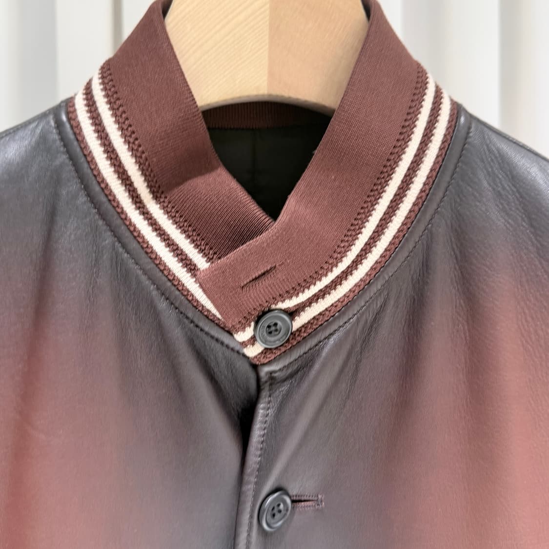 (A/50) / 벨루티 파티나 레더 자켓 브라운 상품이미지4