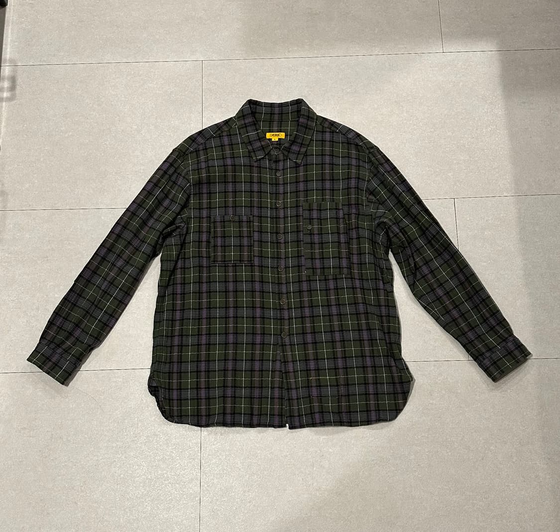[L] 더레스큐 플란넬 테디 셔츠 올리브 믹스 상품이미지2