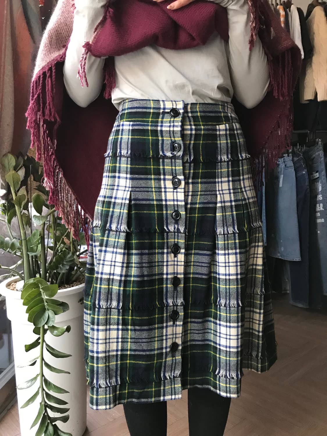 Yorkland 체크 치마 상품이미지2