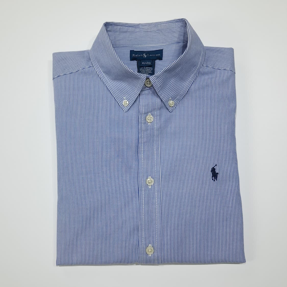 CL807 XL 폴로 00s 핀스트라이프 블루 셔츠 남방 상품이미지7