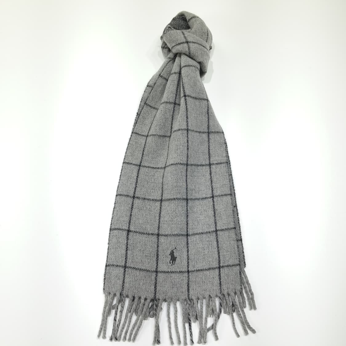 MX400 폴로 이태리판 램스울 헤링본 그레이 머플러 목도리 상품이미지1