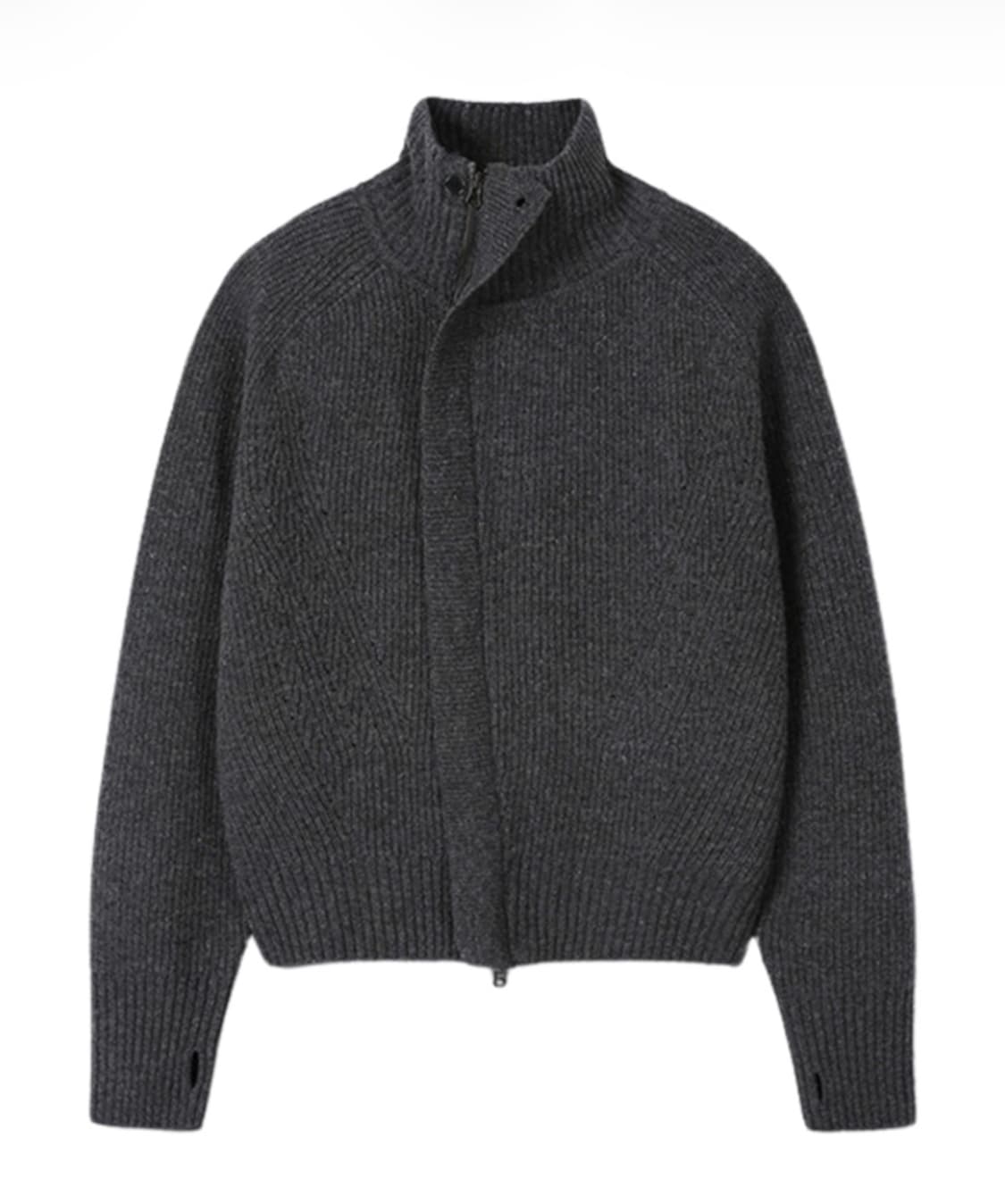 [L] 토니웩 Wool Diagonal Zippered Sweater 상품이미지1