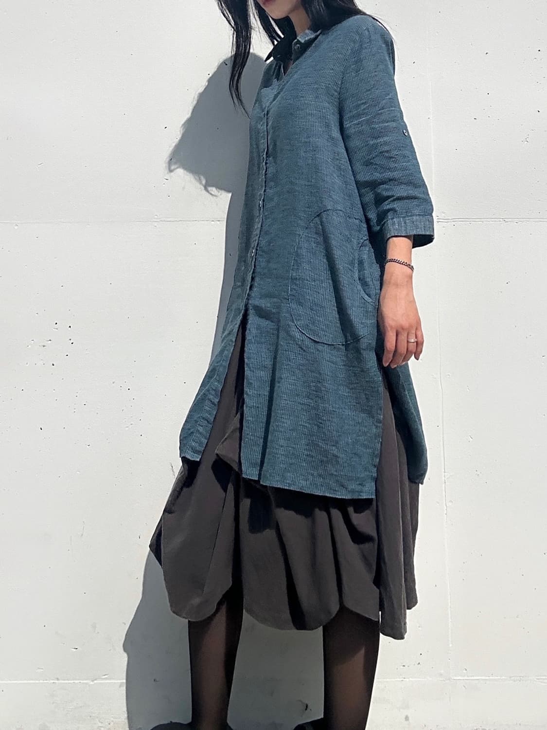 Grunge 3 pintuck banding skirt 상품이미지7
