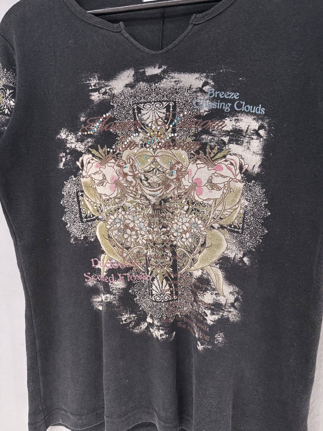 oriental y2k printing detail top 상품이미지4
