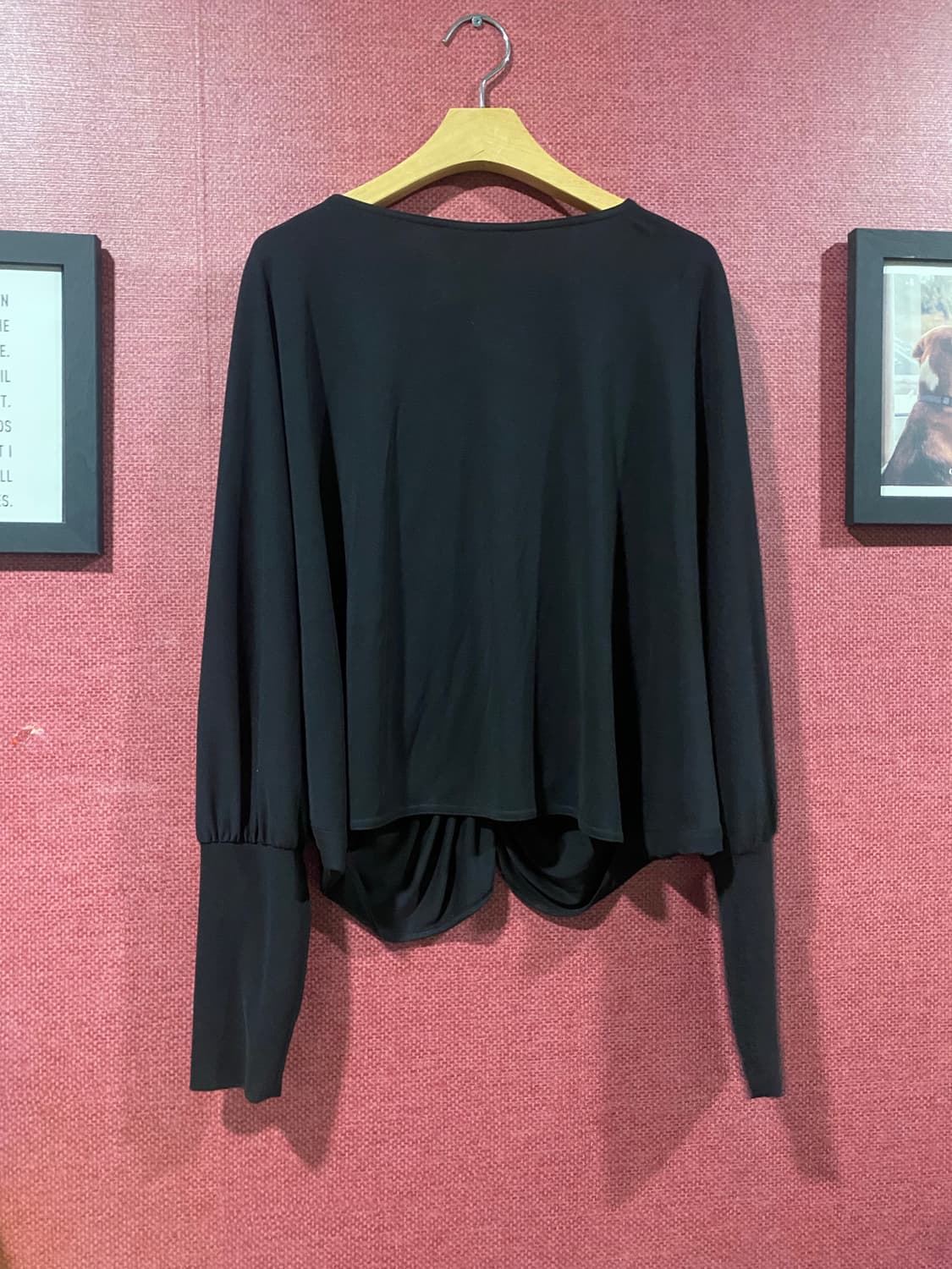 St. John Couture 블랙 셔링 티셔츠 S 상품이미지6