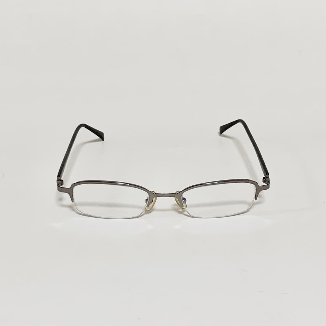 915 데드스탁 하금테 안경 슬림 직사각 건메탈 초경량 빈티지 Y2K 상품이미지2