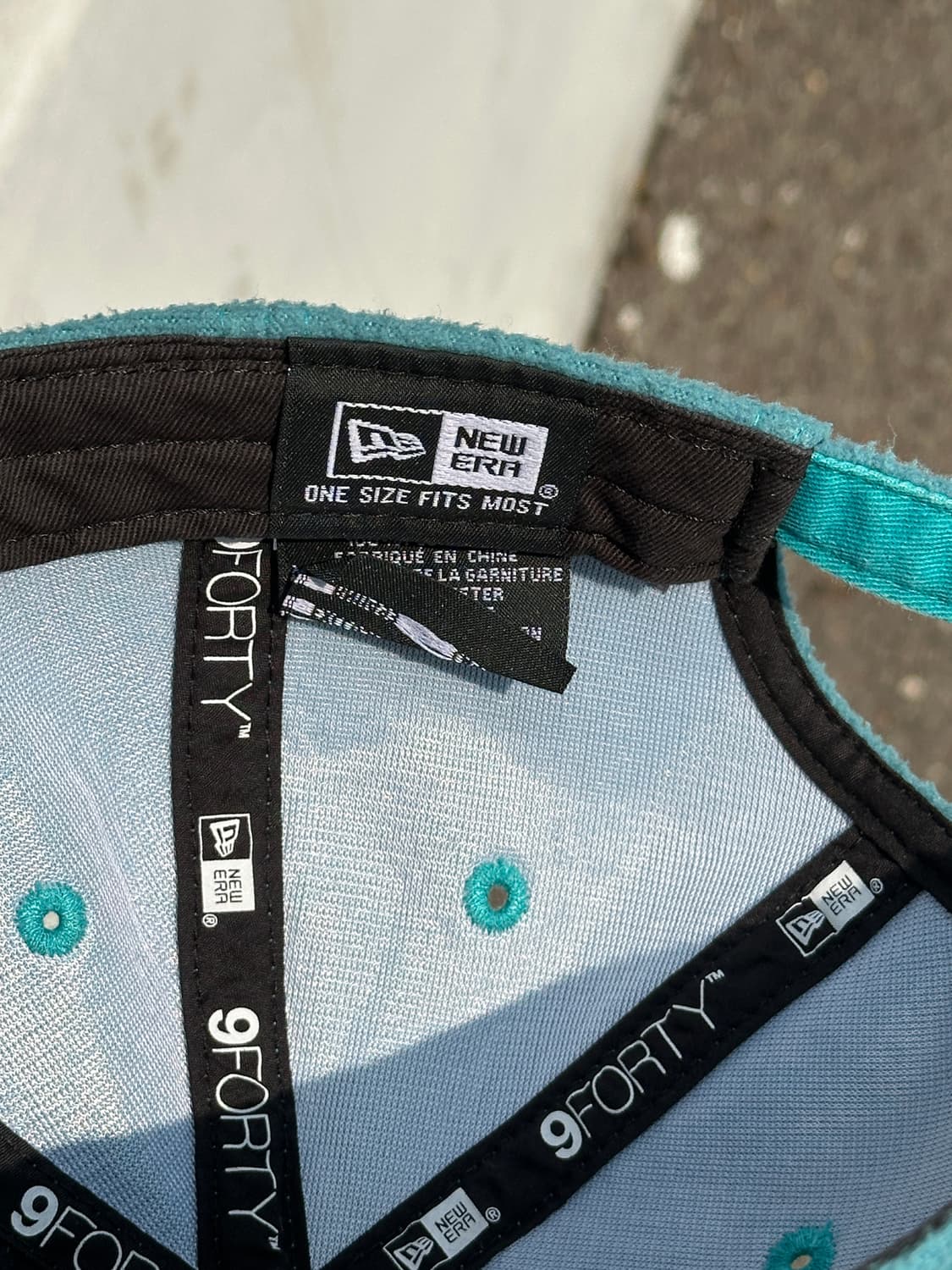 [M-L] 뉴에라 9FORTY 청록 플리스 볼캡 모자 상품이미지6