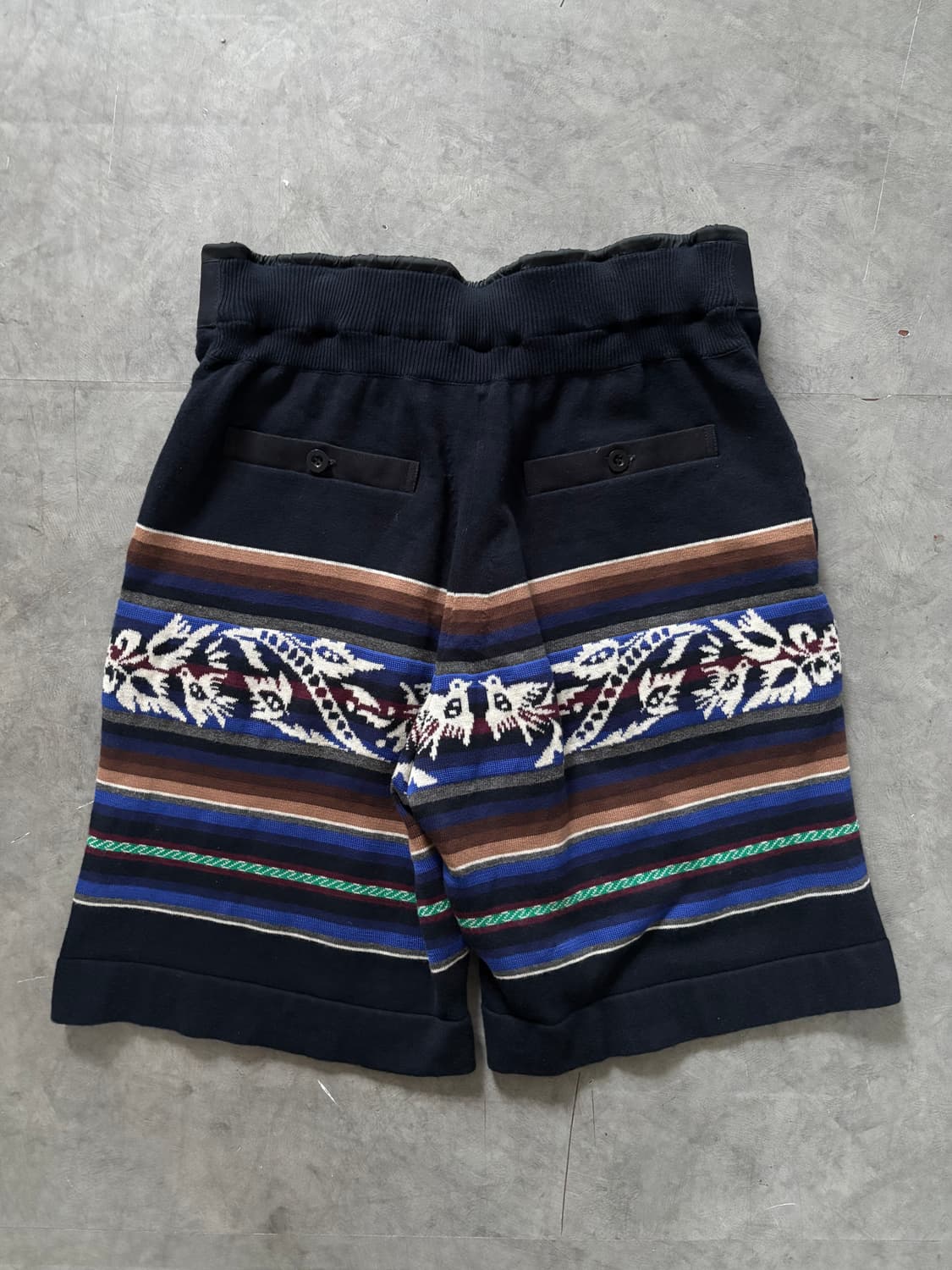 Sacai 사카이 네이비 패턴 쇼츠 상품이미지2