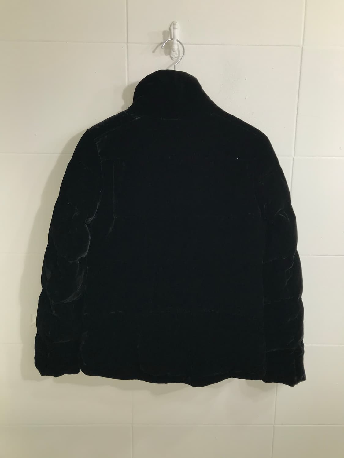 빈티지 블랙 벨벳 비죠 디테일 패딩 상품이미지6