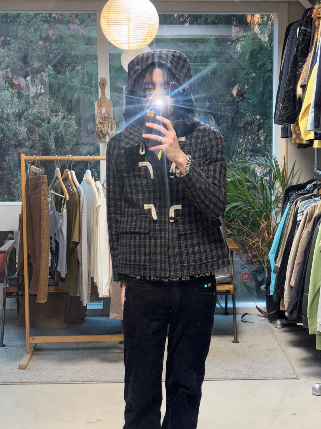 Factotum 체크 더플 코트 상품이미지3