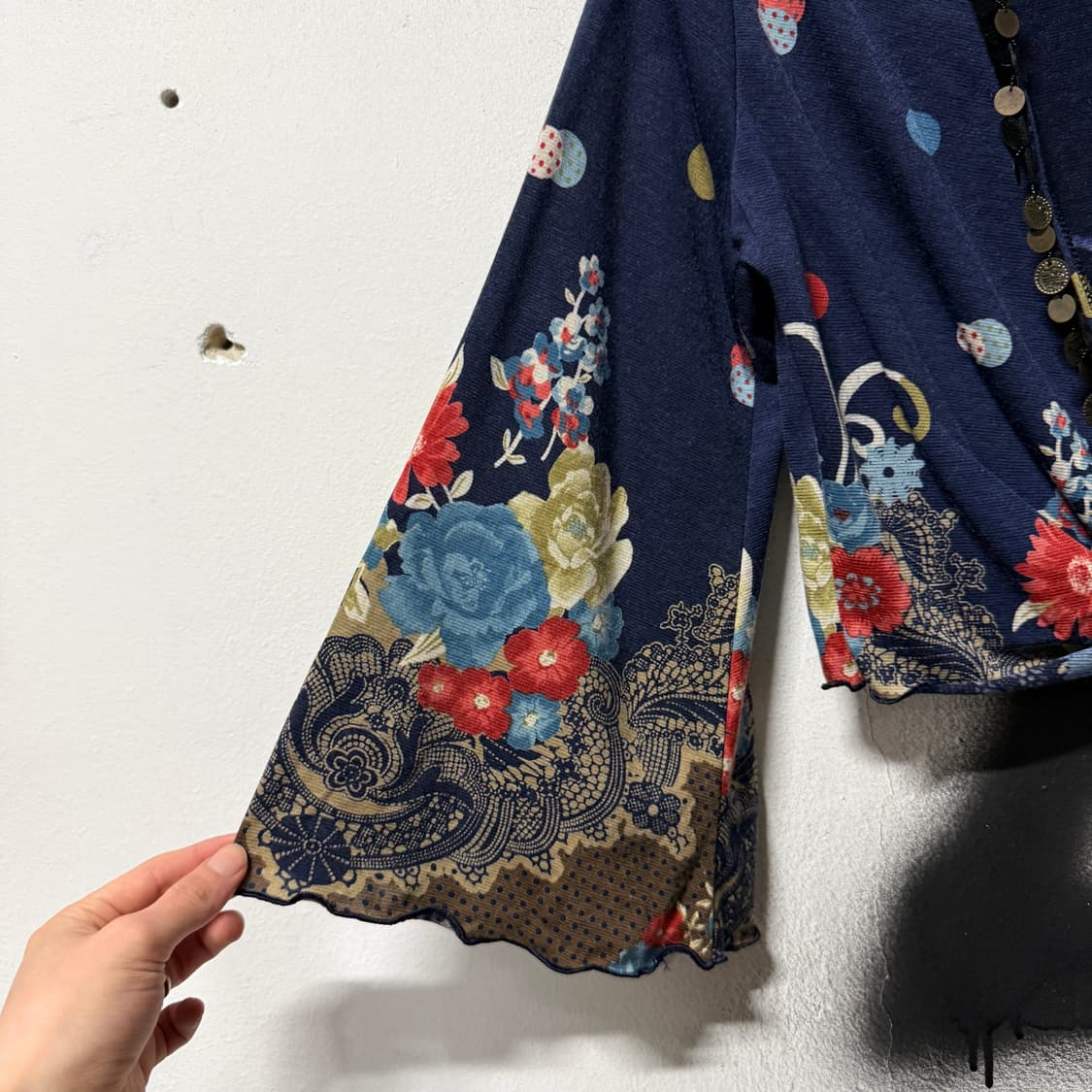 VTG 빈티지 프린지 디테일 오리엔탈 크롭 볼레로 가디건 상품이미지5