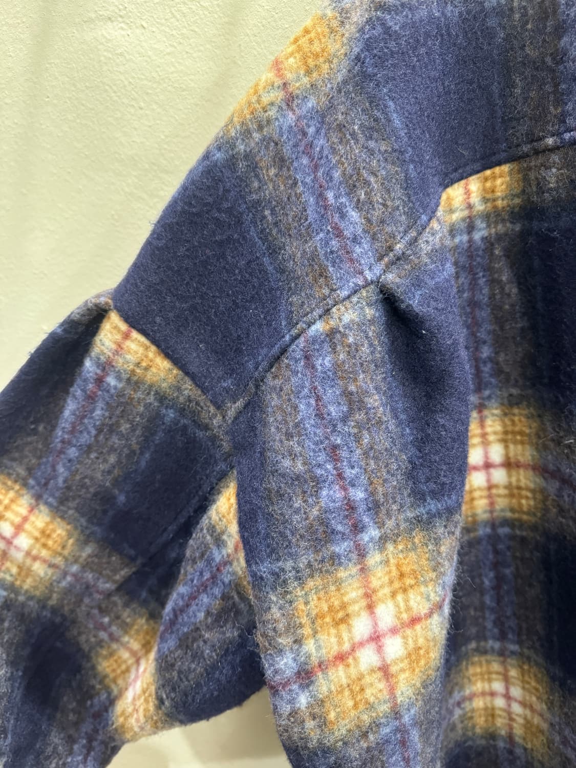 vintage 모헤어 오버핏 롱 체크코트 상품이미지8