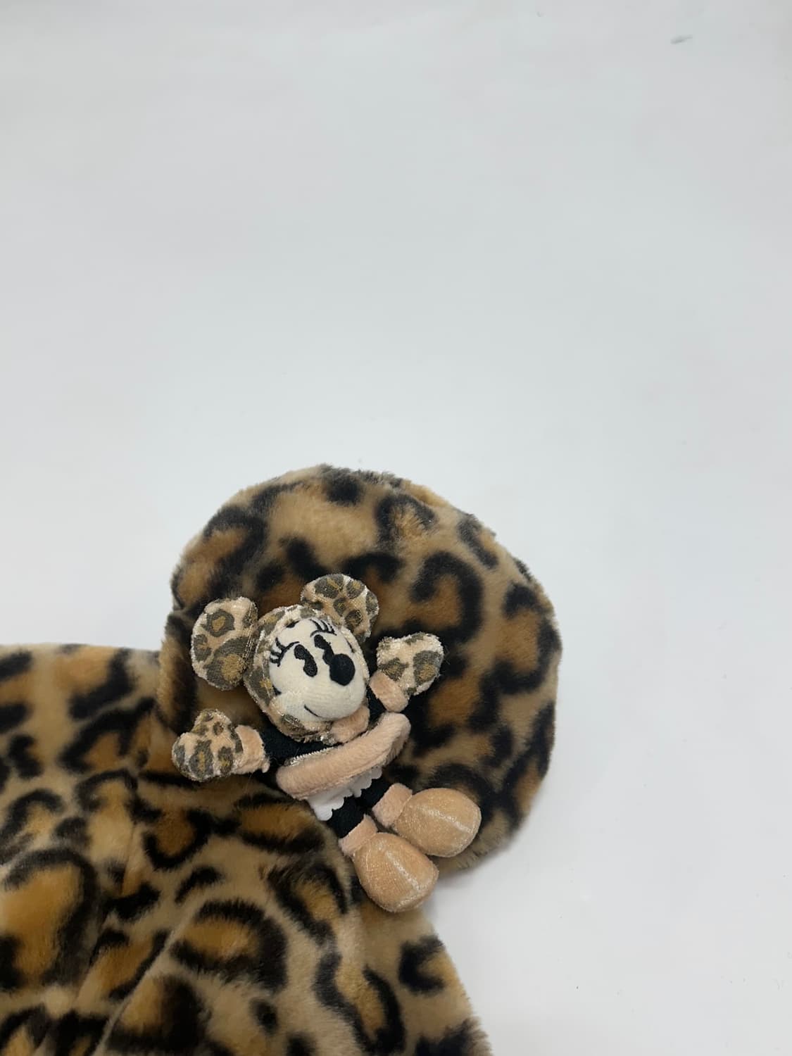 도쿄디즈니 미니마우스 호피 레오파드 갸루 털모자  상품이미지5