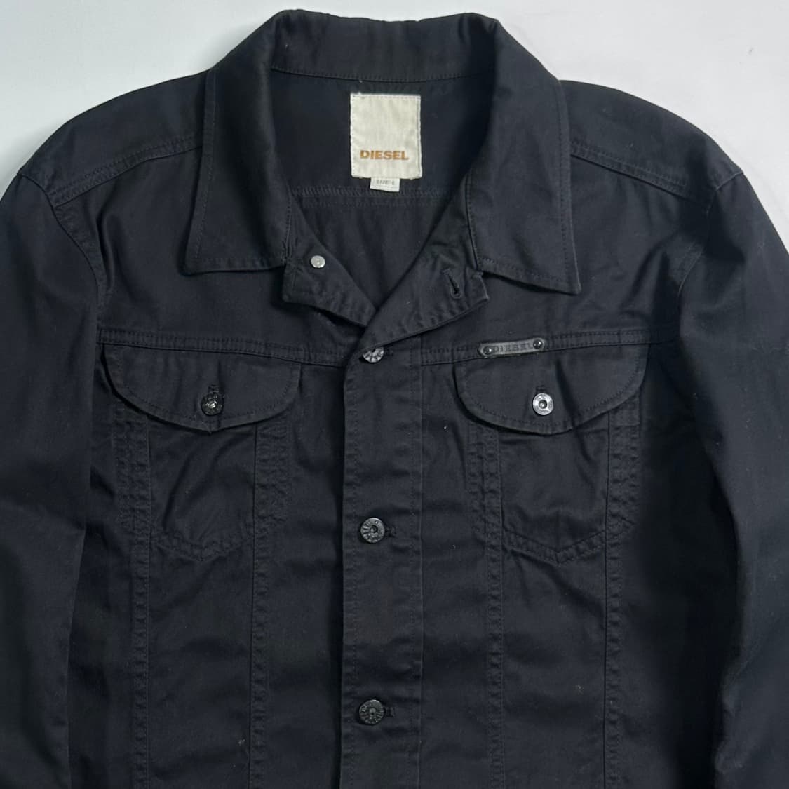 디젤 블랙 코튼 트러커 자켓   상품이미지2