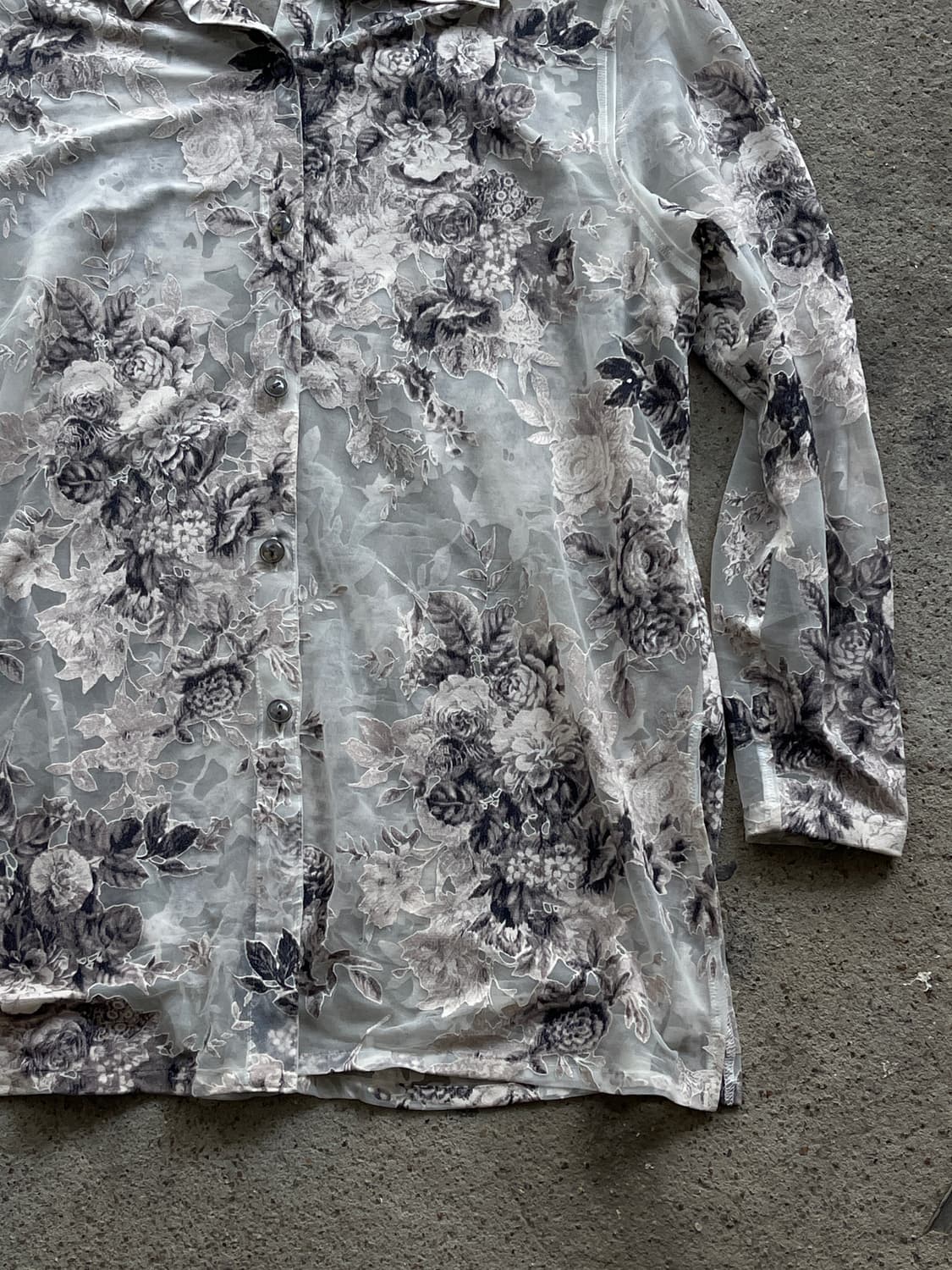 dark rose see through shirts 상품이미지4