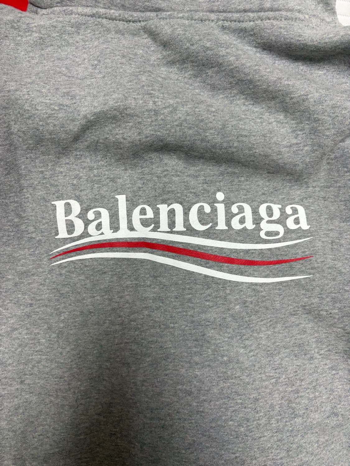 발렌시아가 웨이브 로고 후드티 그레이 상품이미지4