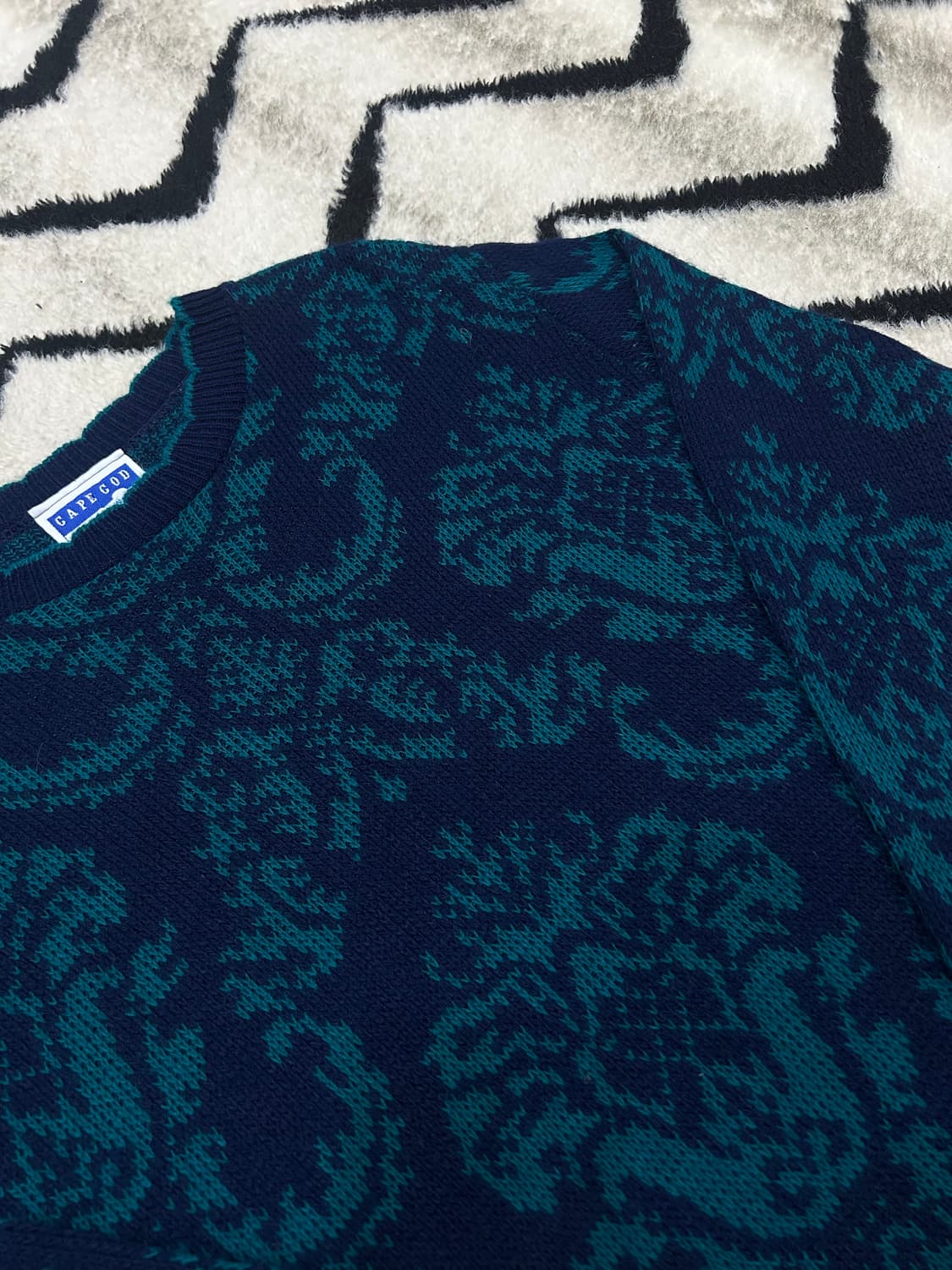 [M]케이프코드 USA 빈티지 피이즐리 자카드 니트 상품이미지1