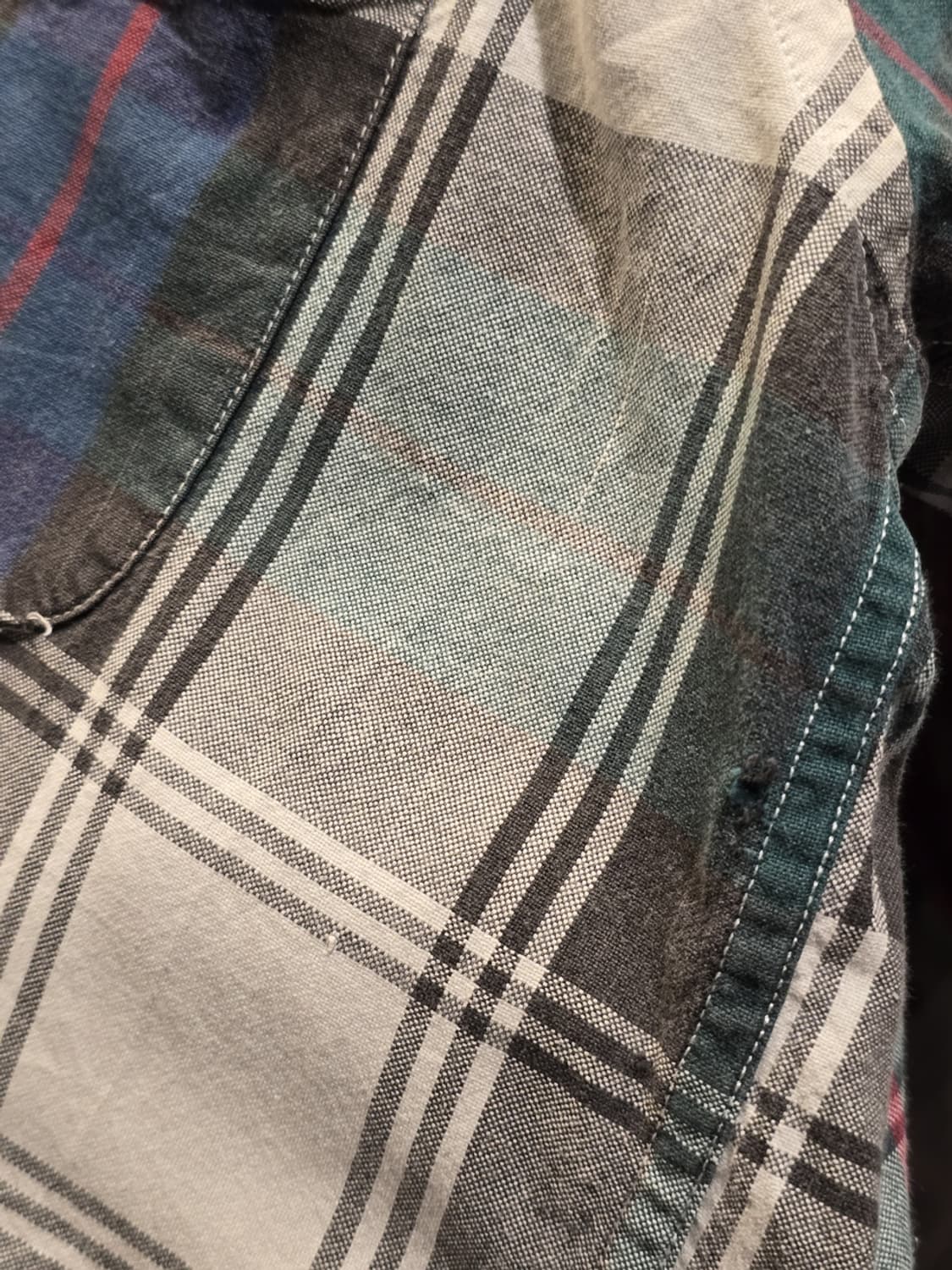 90s NAIVE HAWAII PLANET EARTH PlaidShirt 상품이미지5