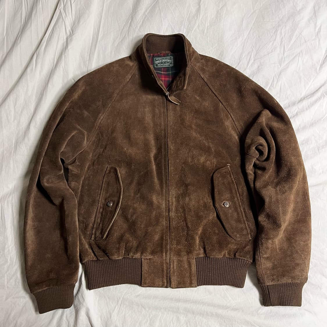 90s 폴로 컨트리 스웨이드 바라쿠다 헤링턴 자켓 상품이미지2