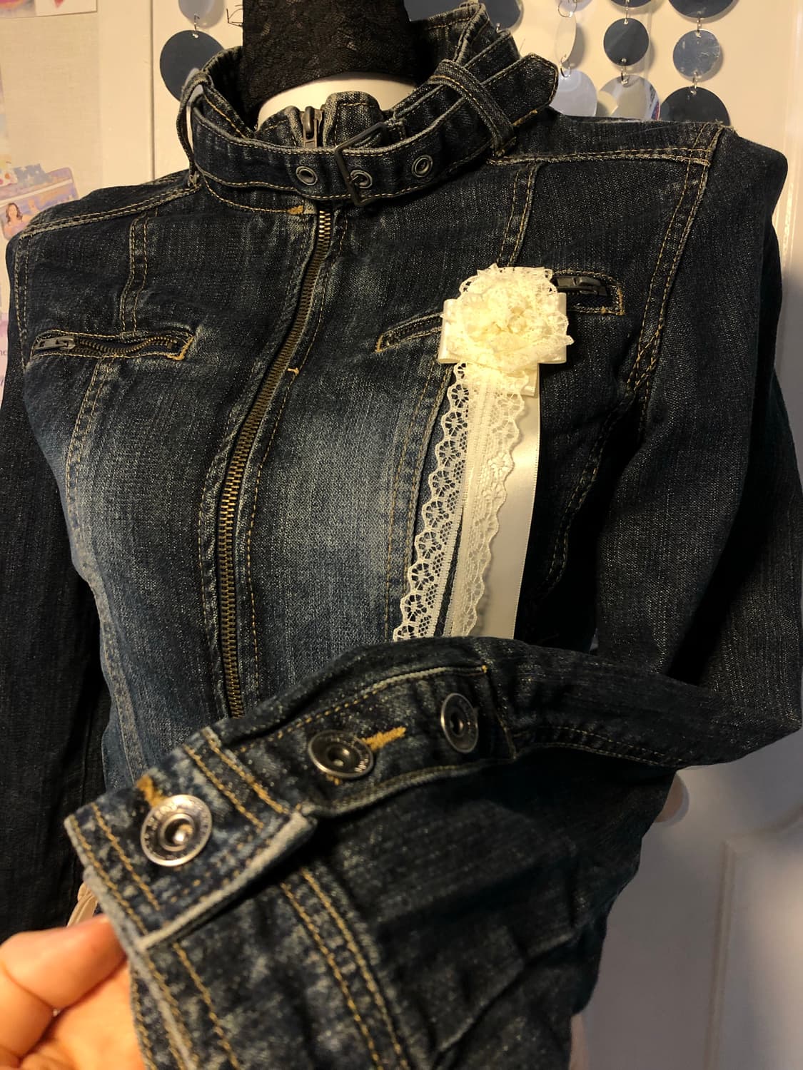 buckle y2k denim jacket 상품이미지2