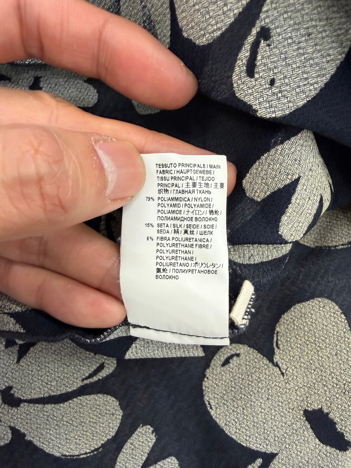 정품) 마르니 오버핏 플라워 프린트 블랙 블라우스 40 상품이미지7