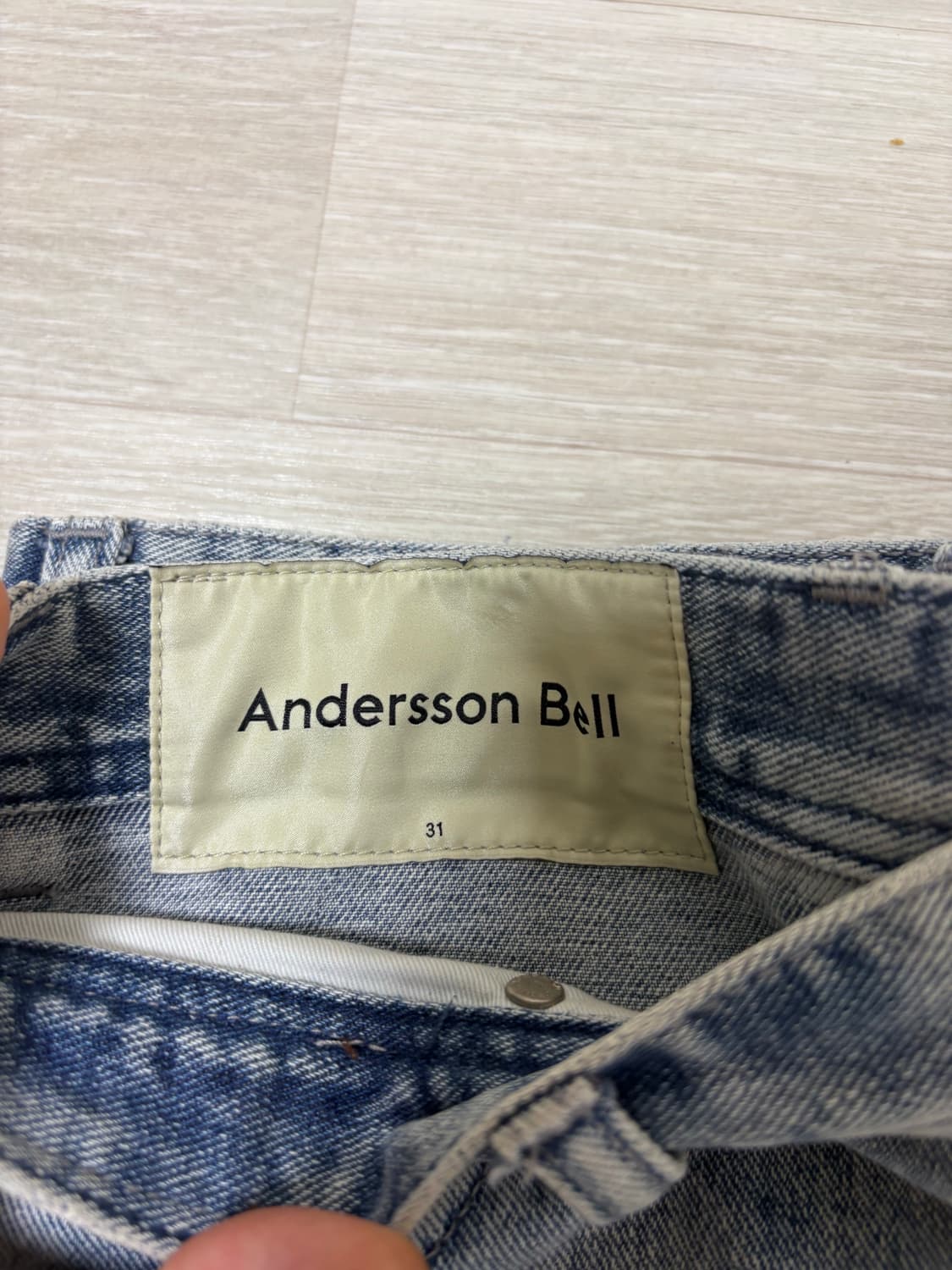 앤더슨벨 와이드 지퍼 레그진 상품이미지4