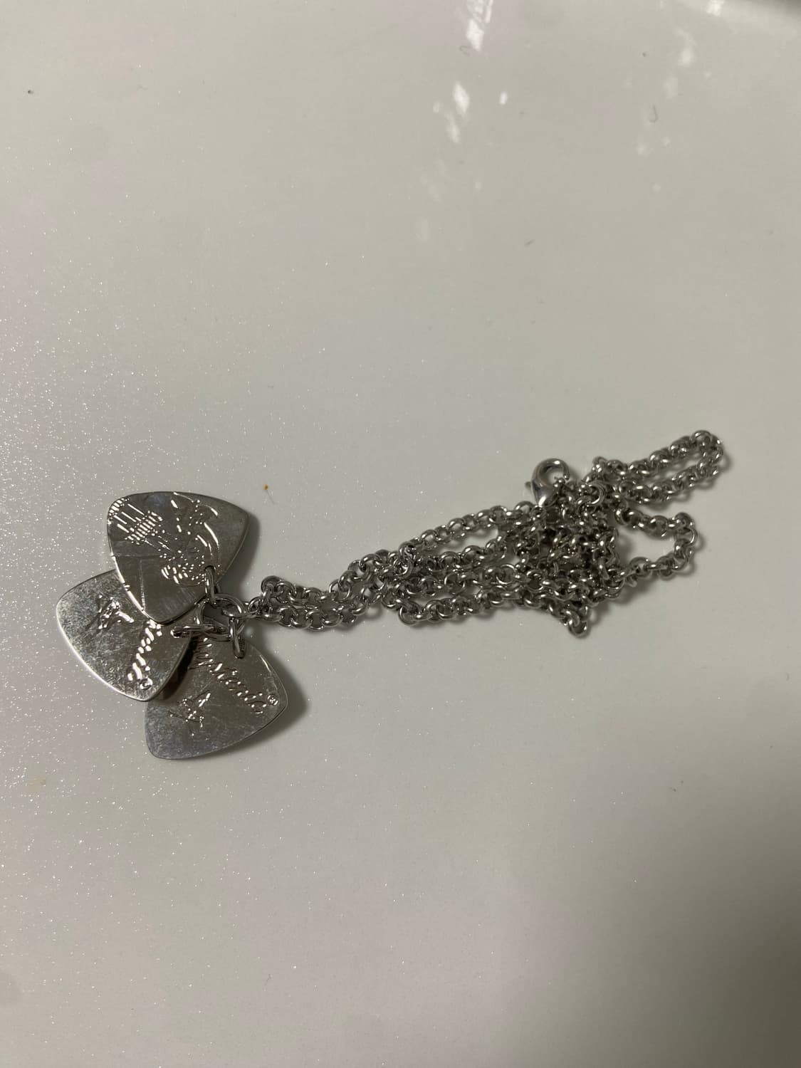 히스테릭 글래머 온 스컬 픽 네클리스 실버 상품이미지2