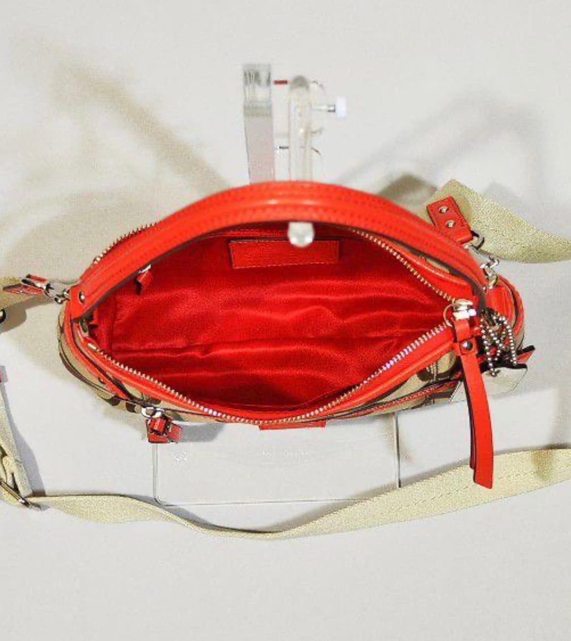 코치 시그니처 숄더백 오렌지 미사용품 상품이미지6