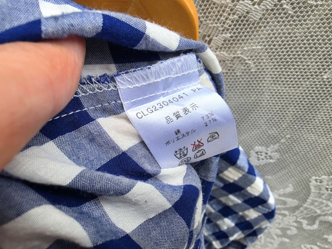 님스 깅엄 풀오버 블라우스 (made in japan) 상품이미지6