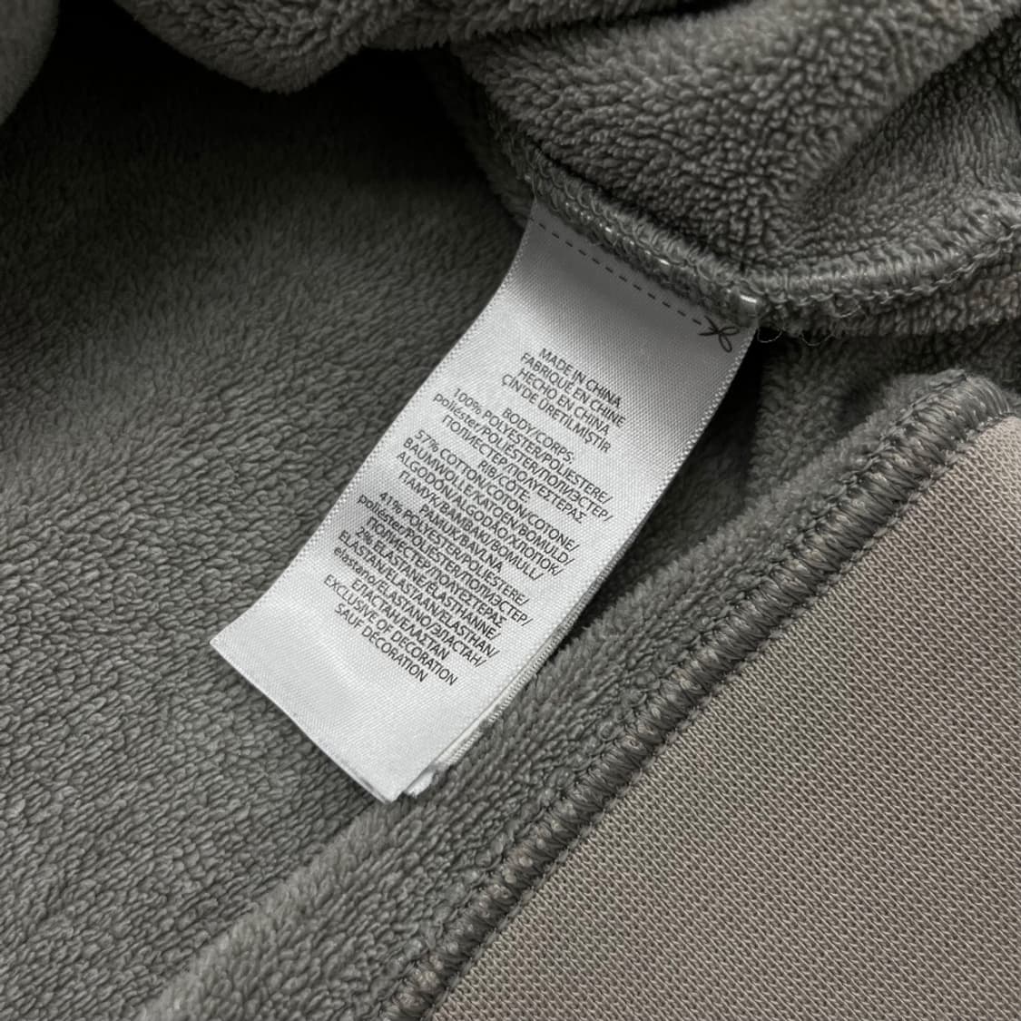 폴로 랄프로렌 센터로고 레드배색 그레이 플리스 반집업 L 상품이미지6