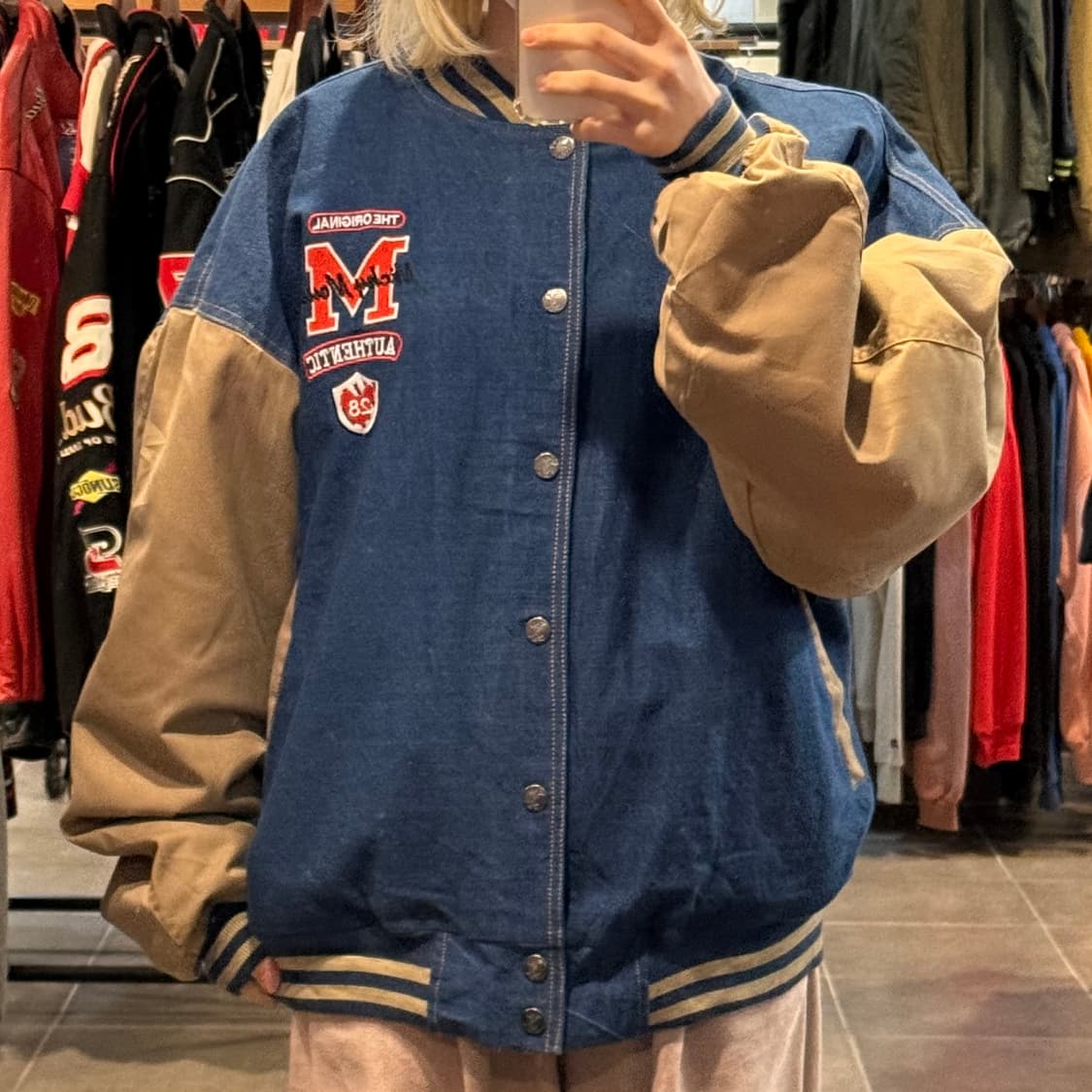 [NO.9] 미키마우스 데님 바시티 자켓 상품이미지2