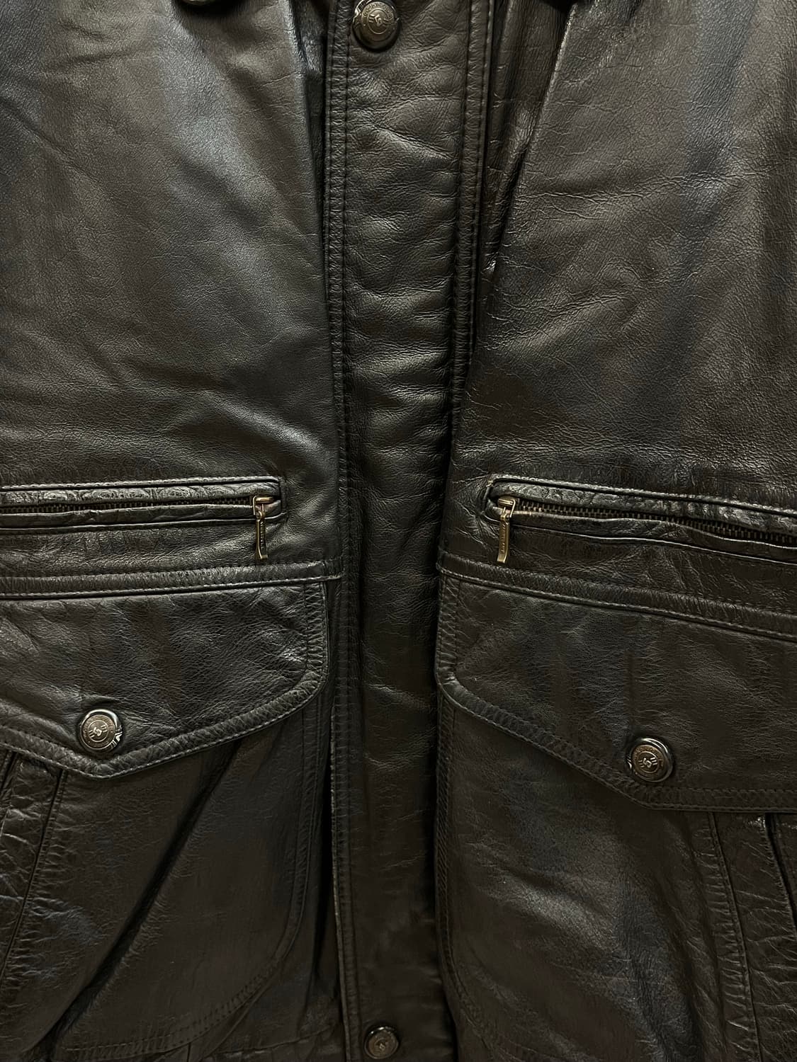 빈티지 소가죽 레더 자켓 블랙 95 #csz2780 상품이미지6