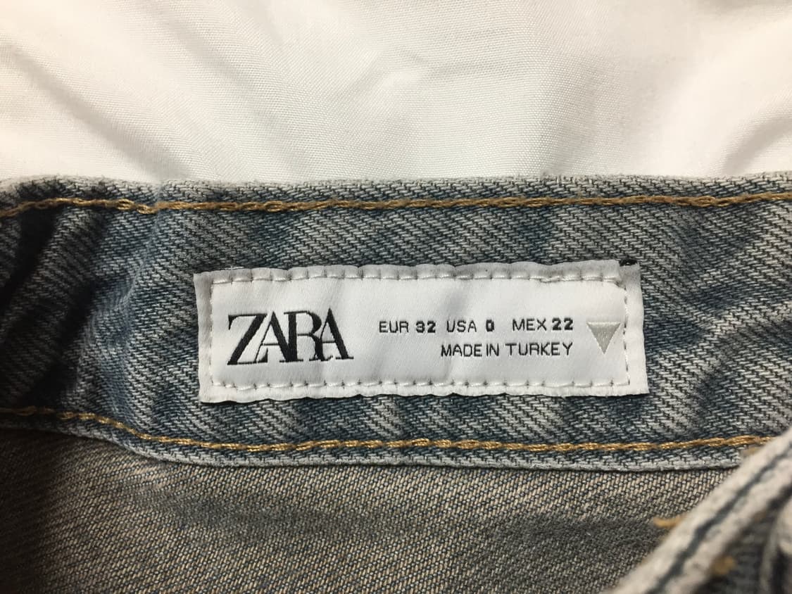 자라 빈티지 워싱 중청 데님 와이드 팬츠 상품이미지6