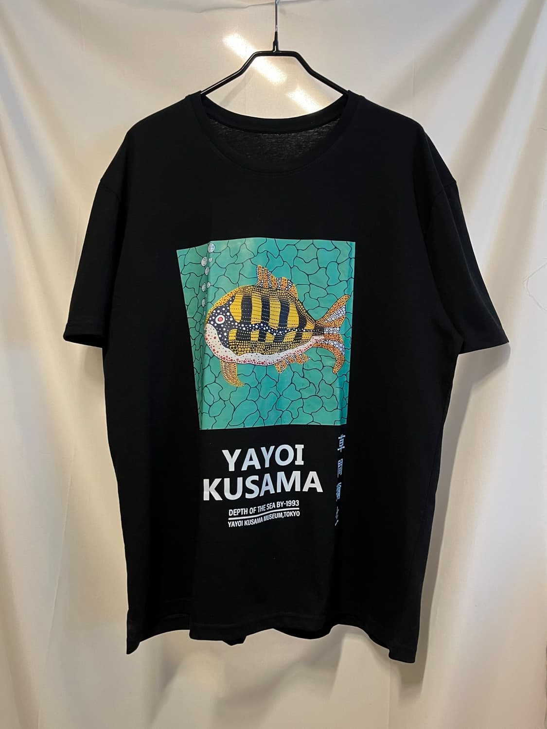 Kusama Yayoi 쿠사마 야요이 93년도 피쉬 아트 반팔 티셔츠 상품이미지1