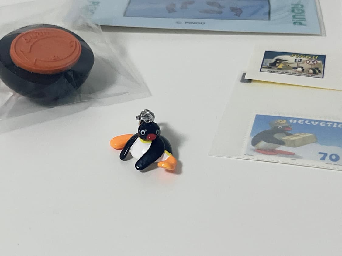 고전 핑구 얼굴 스탬프 문구류 굿즈 모음 엽서 우표 핑구 키링 스트랩 챰 상품이미지2