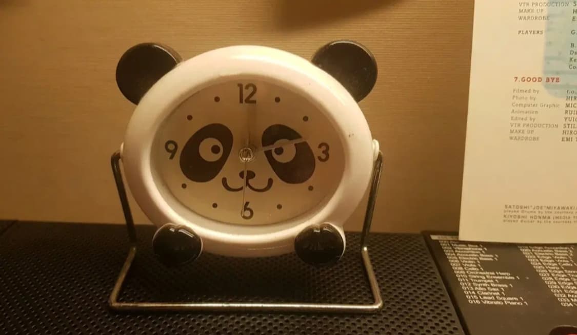 빈티지 판다 탁상 시계 상품이미지2