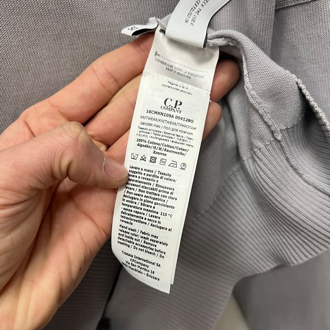 CP컴퍼니 크루넥 렌즈 코튼 니트 50 상품이미지6