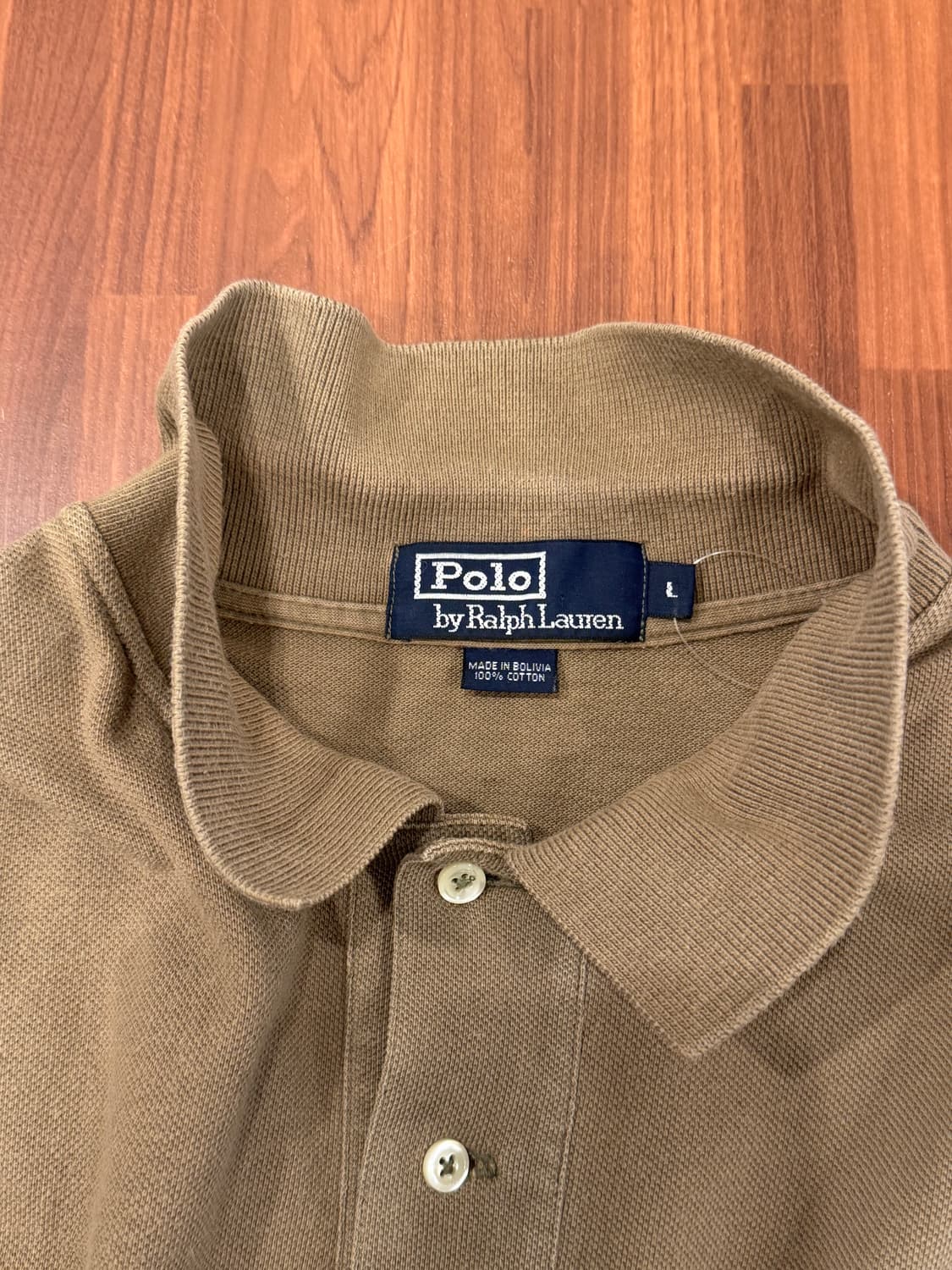 90s Polo RL 폴로 랄프로렌 컷오프 pk 반팔 티셔츠 Olive 상품이미지10