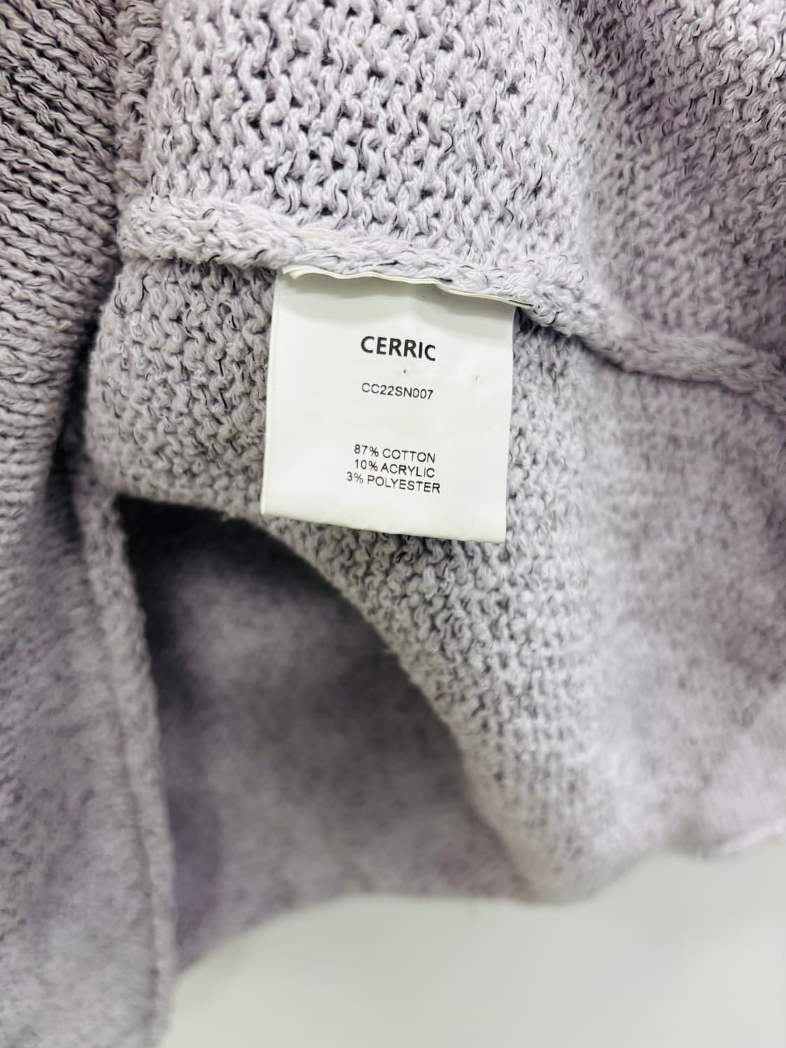 새릭 CERRIC 오픈 칼라 펀칭 포인트 니트 상품이미지8