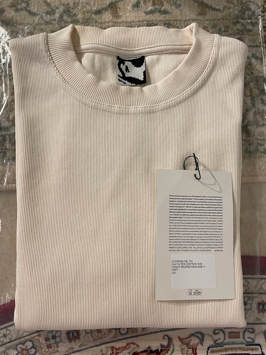 GR10K Ribbed cotton 티셔츠 상품이미지4