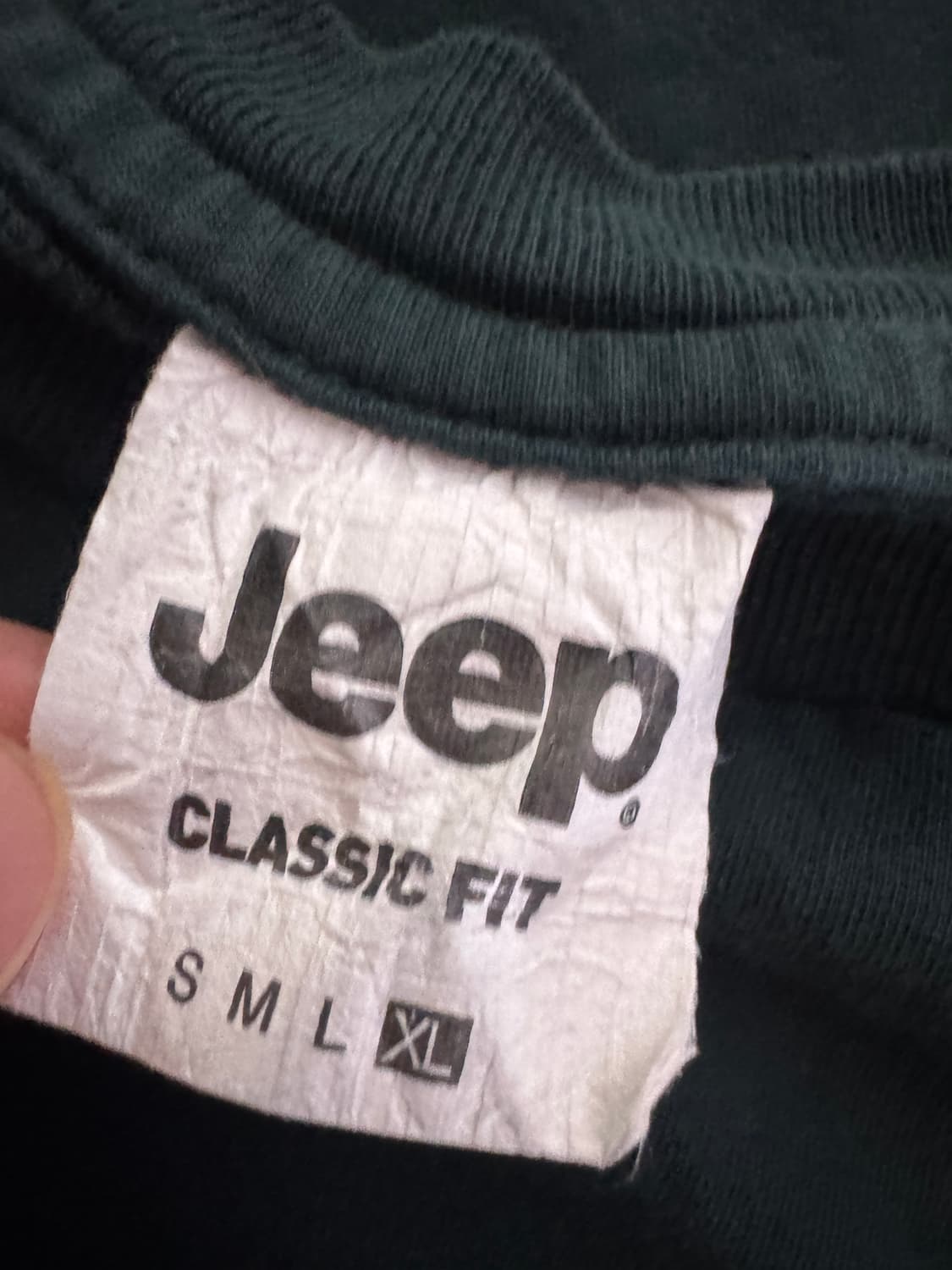 지프 Jeep 스몰 로고 반팔 티셔츠 L 그린 상품이미지3