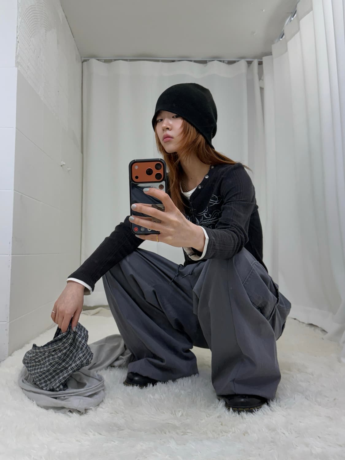 빈티지 무채색 너드 스트릿 코디 세트 상품이미지3