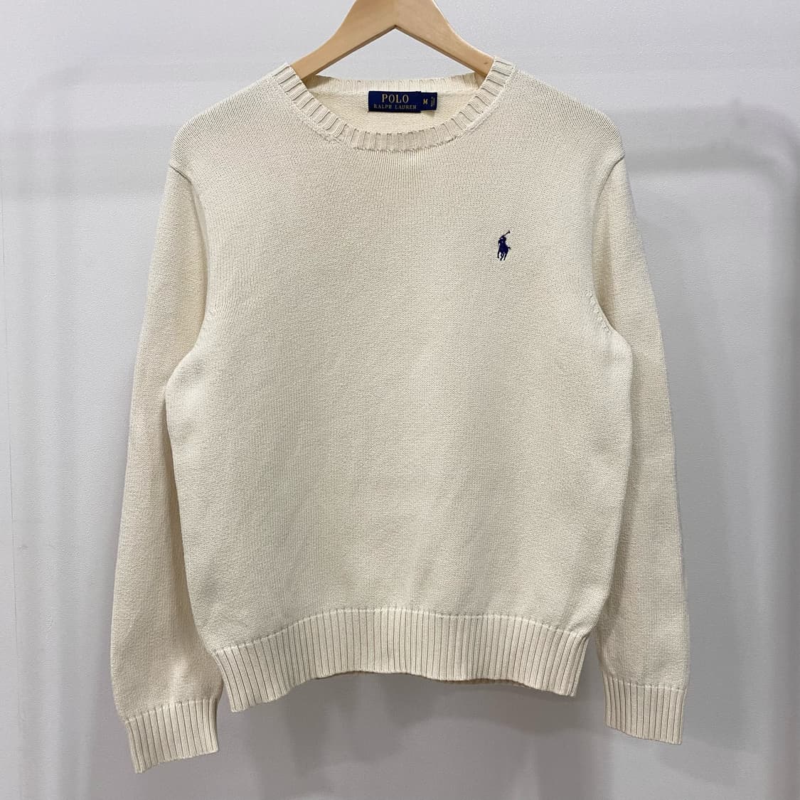 폴로 랄프로렌 신형 코튼 니트 아이보리 상품이미지1