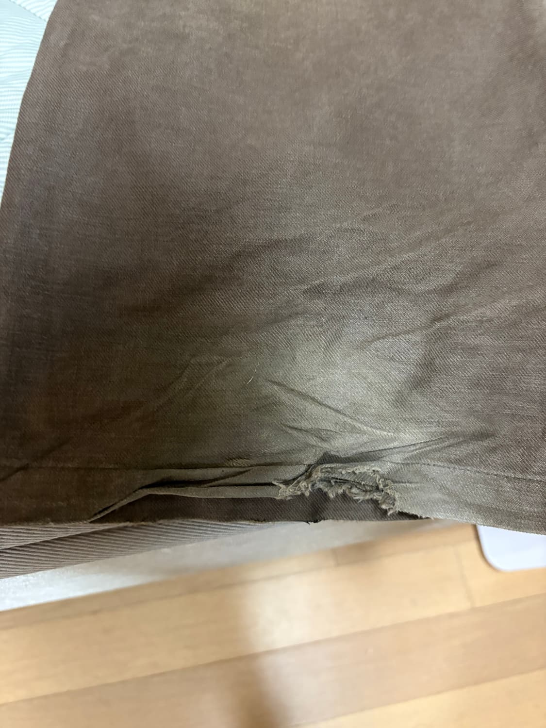 S) 카미야 디스트레스 세이지 팬츠 브라운 상품이미지4