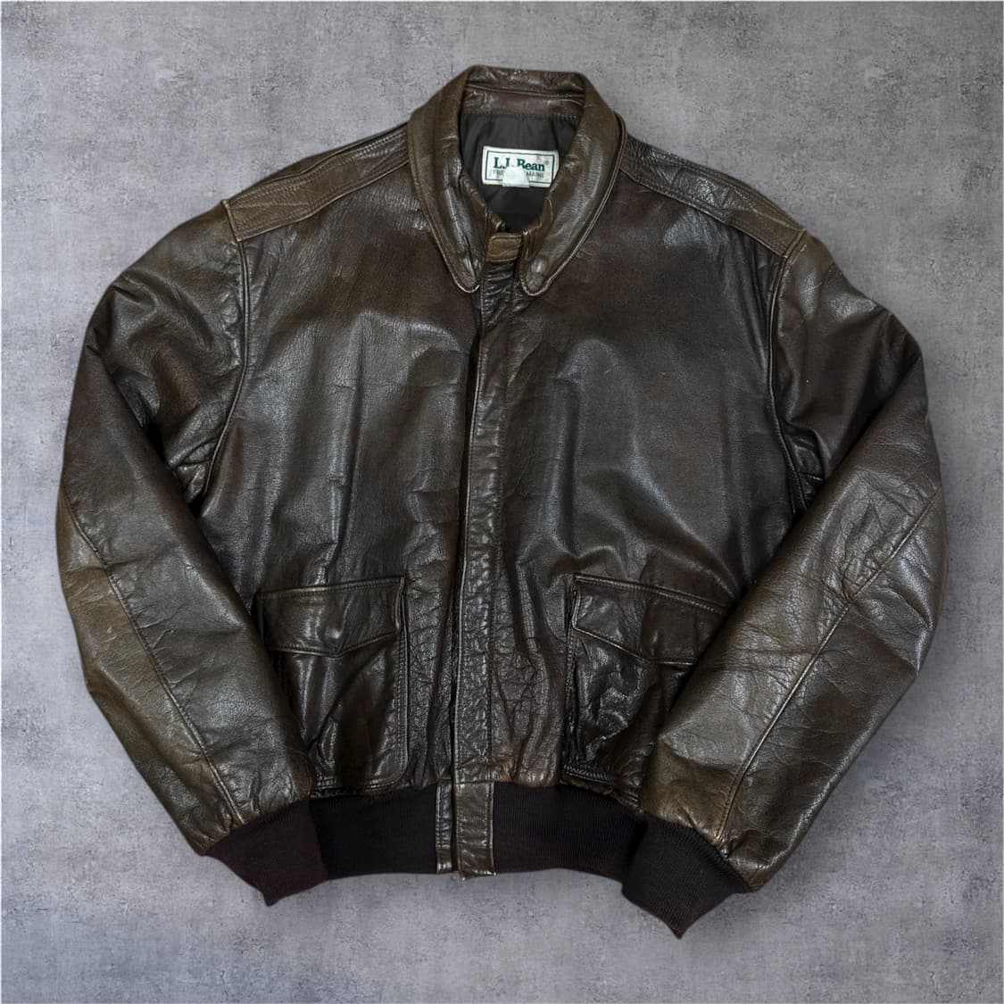 USA made)엘엘빈(llbean) A-2 레더자켓 46 상품이미지1